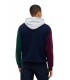 Sudadera Tommy Jeans Colorblock Azul marino, Gris y Verde