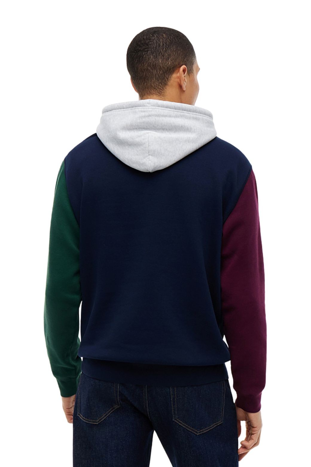 Sudadera Tommy Jeans Colorblock Azul marino, Gris y Verde