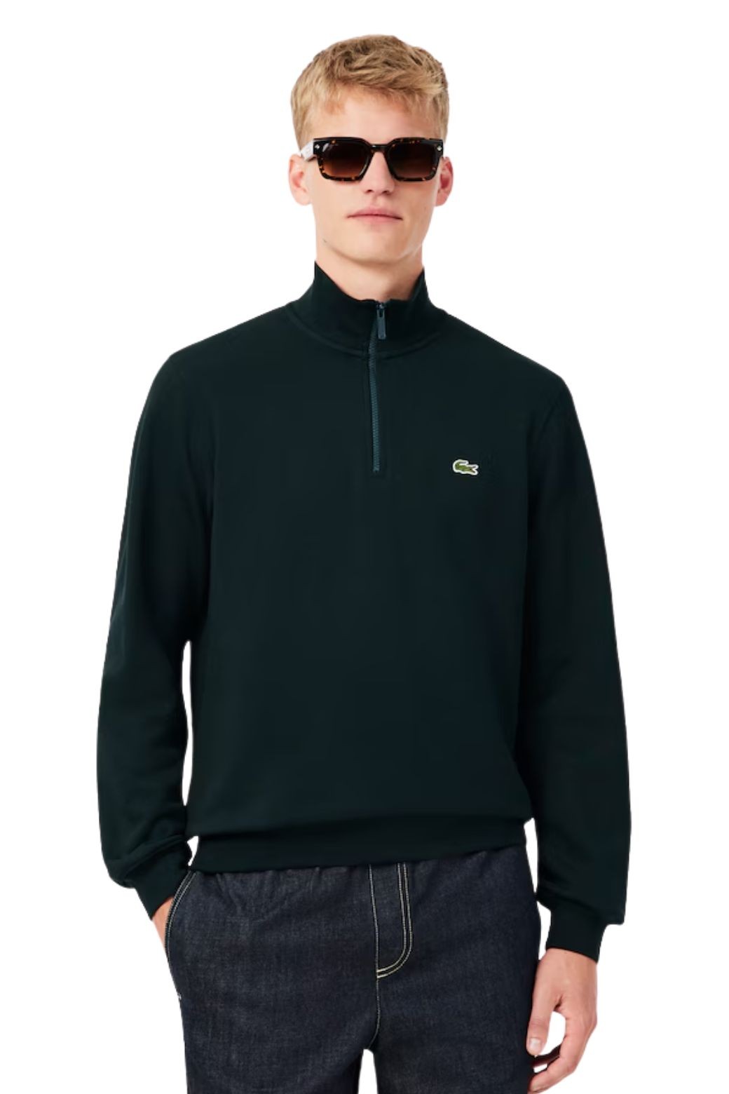 Chaqueta Lacoste Half-Zip Verde