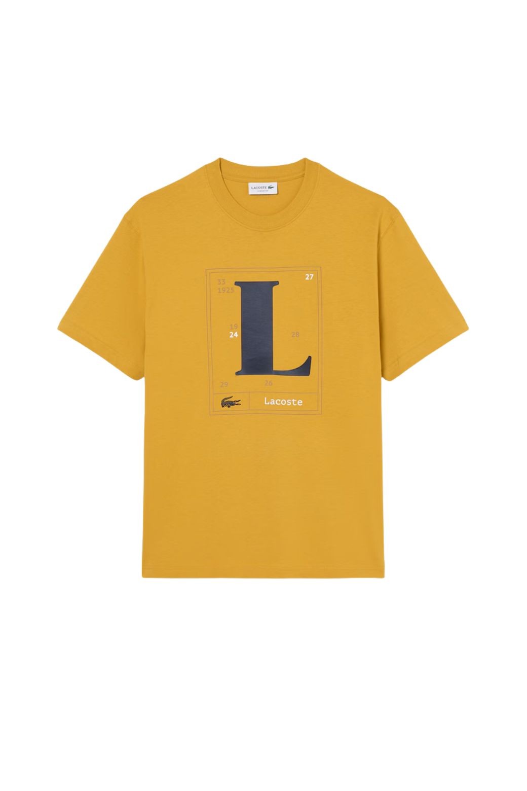 Camiseta Lacoste Estampada Amarilla