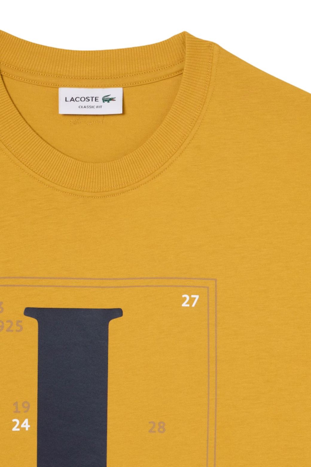 Camiseta Lacoste Estampada Amarilla