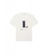 Camiseta Lacoste Estampada Blanca