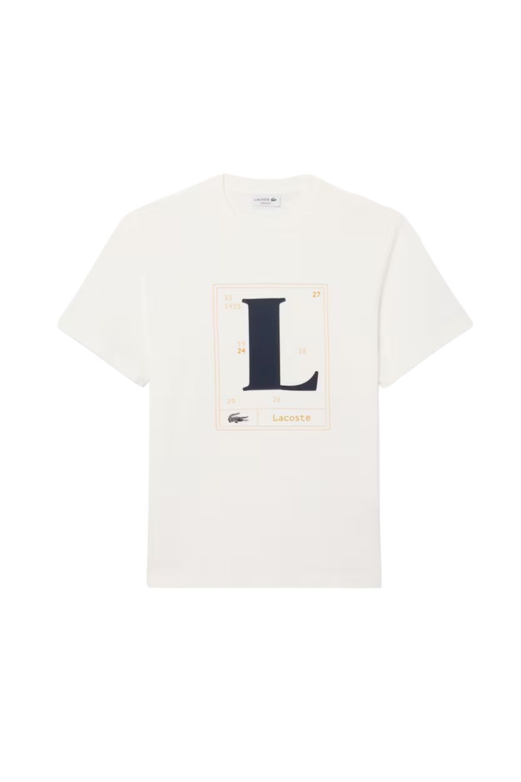 Camiseta Lacoste Estampada Blanca
