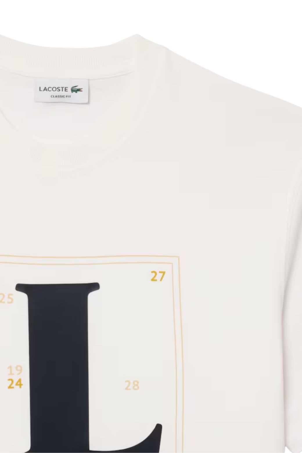 Camiseta Lacoste Estampada Blanca