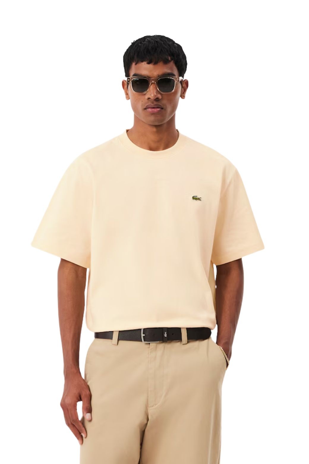 Camiseta Lacoste Basic Oversized Beige
