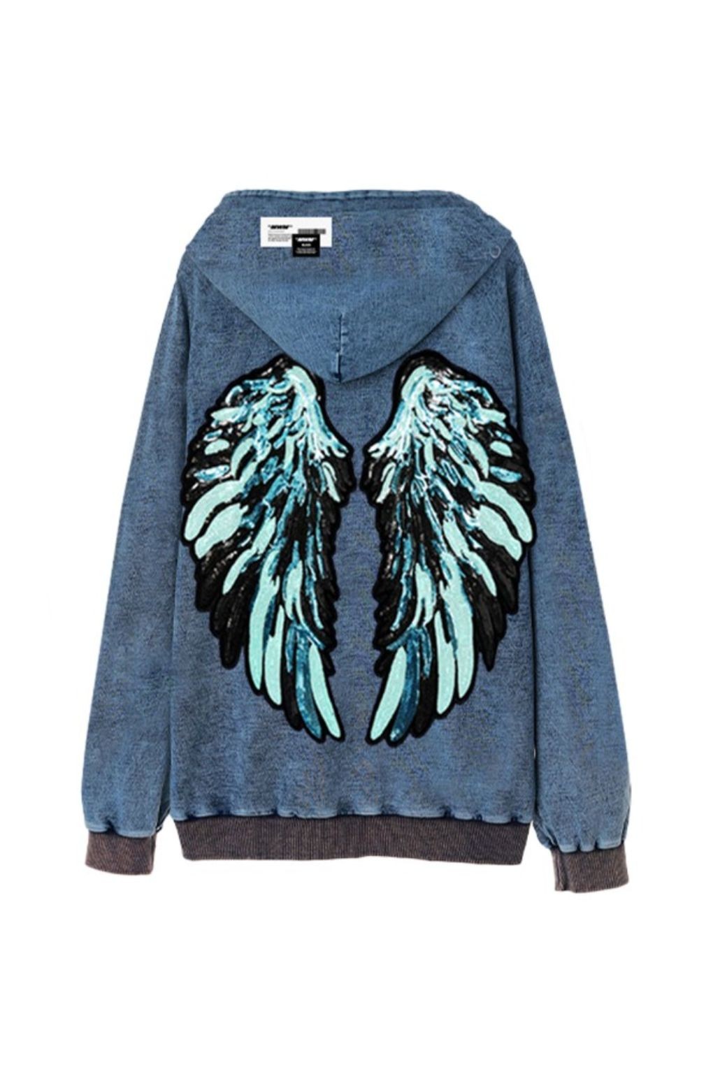 Sudadera MWM Alas Capucha Azul