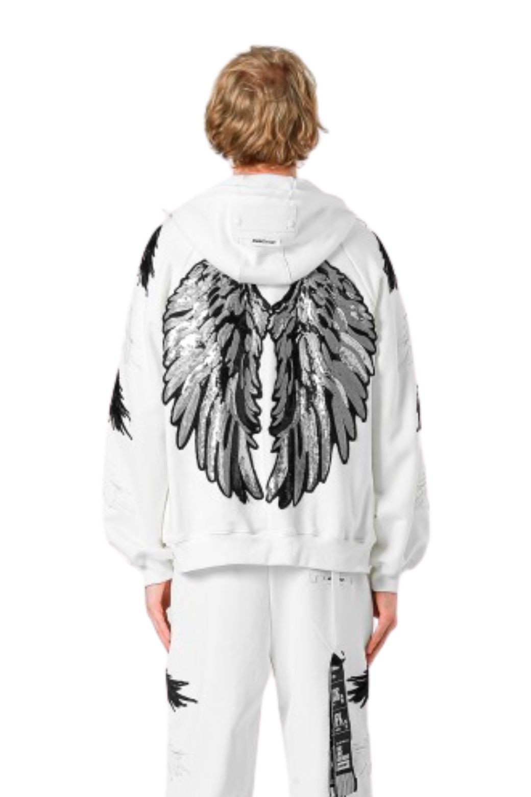 Sudadera MWM Alas Capucha Blanca