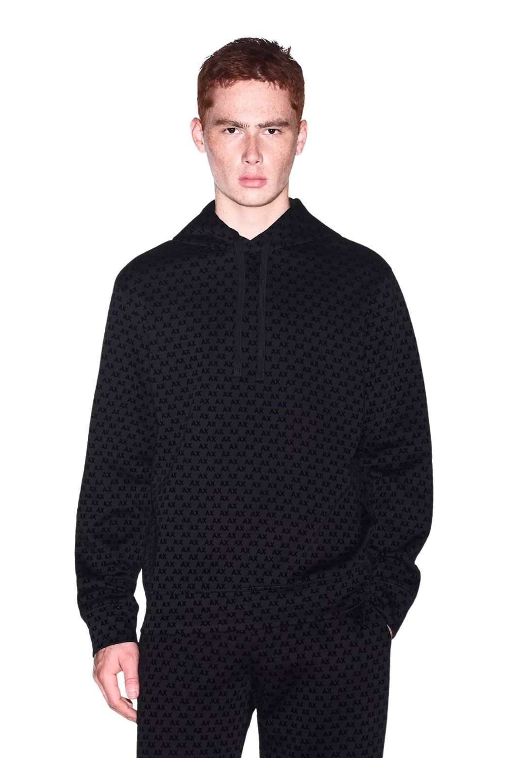 Sudadera Armani Exchange Multilogo Negro