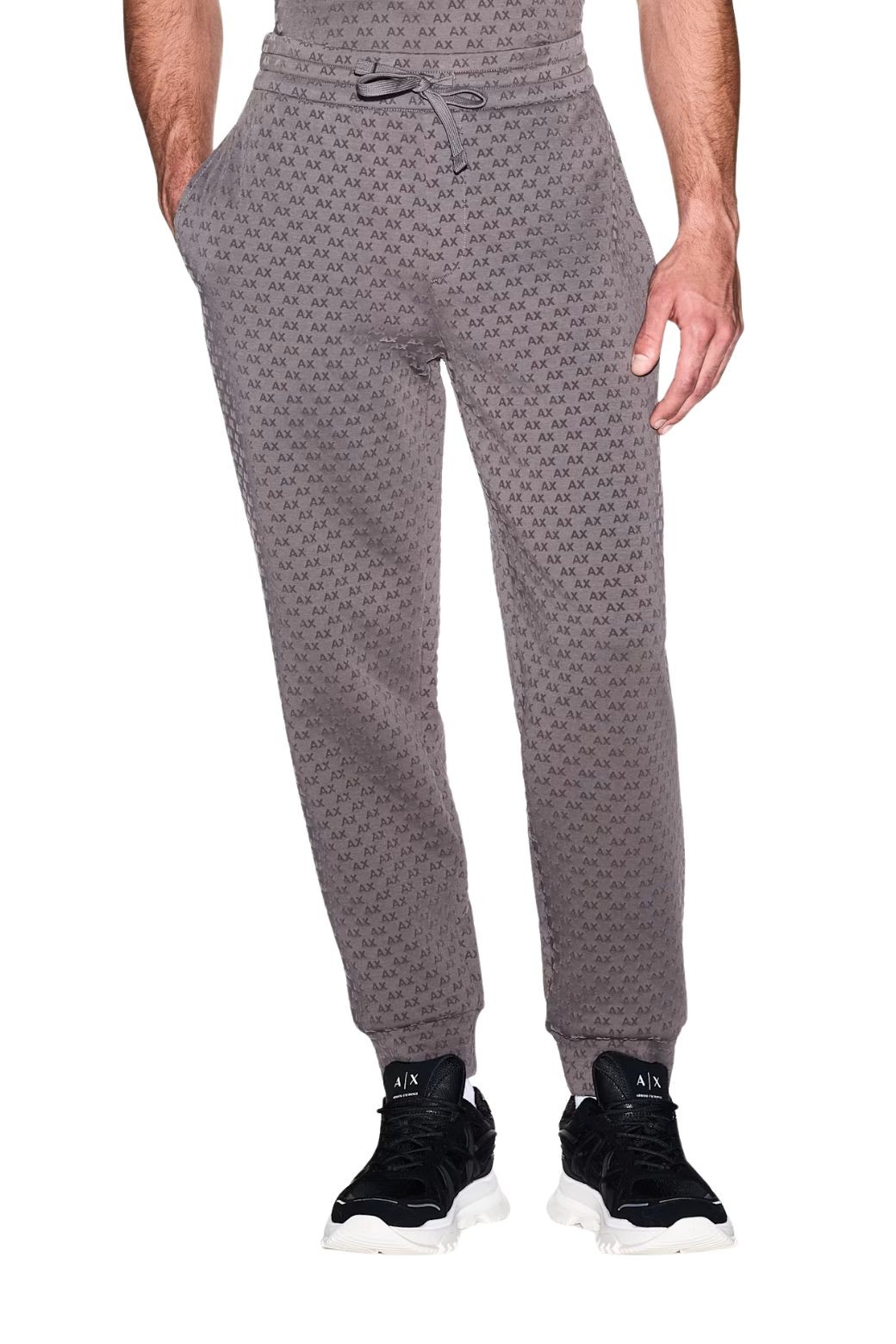 Pantalon Armani Exchange Multilogo Morado
