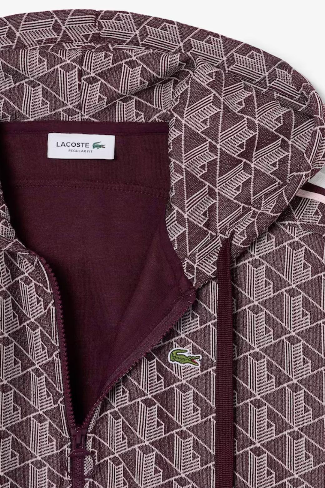 Sudadera Lacoste Monogram Burdeos