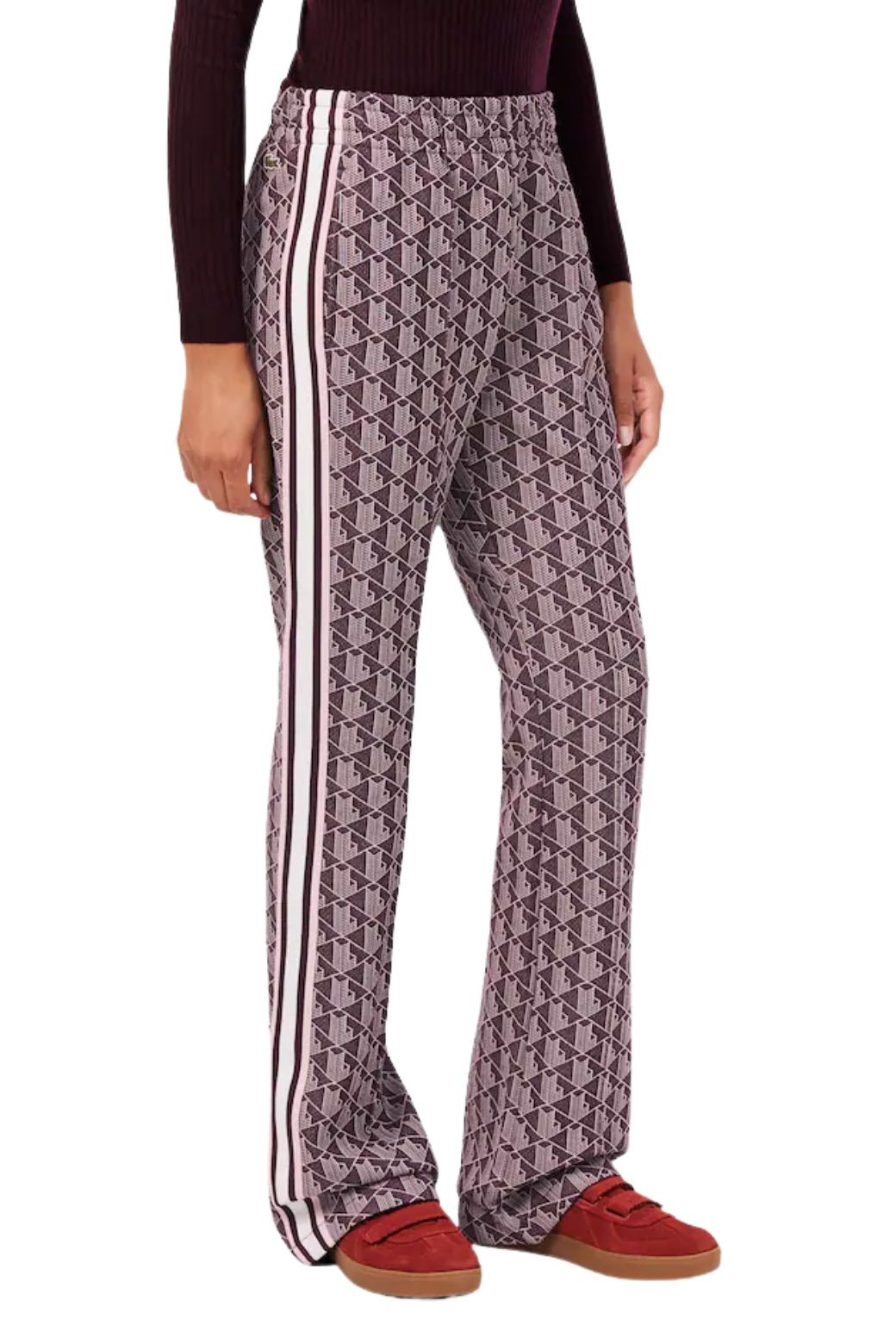 Pantalon Lacoste Monograma Burdeos