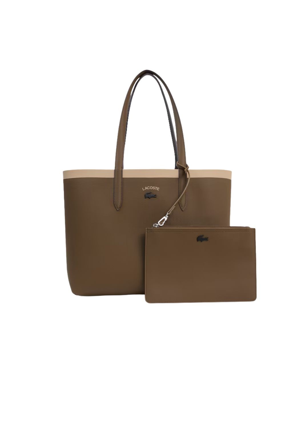 Bolso Lacoste Tote Reversible Marron