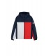 Chaqueta Tommy Jeans Padded Azul marino, Blanca y Roja