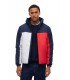 Chaqueta Tommy Jeans Padded Azul marino, Blanca y Roja