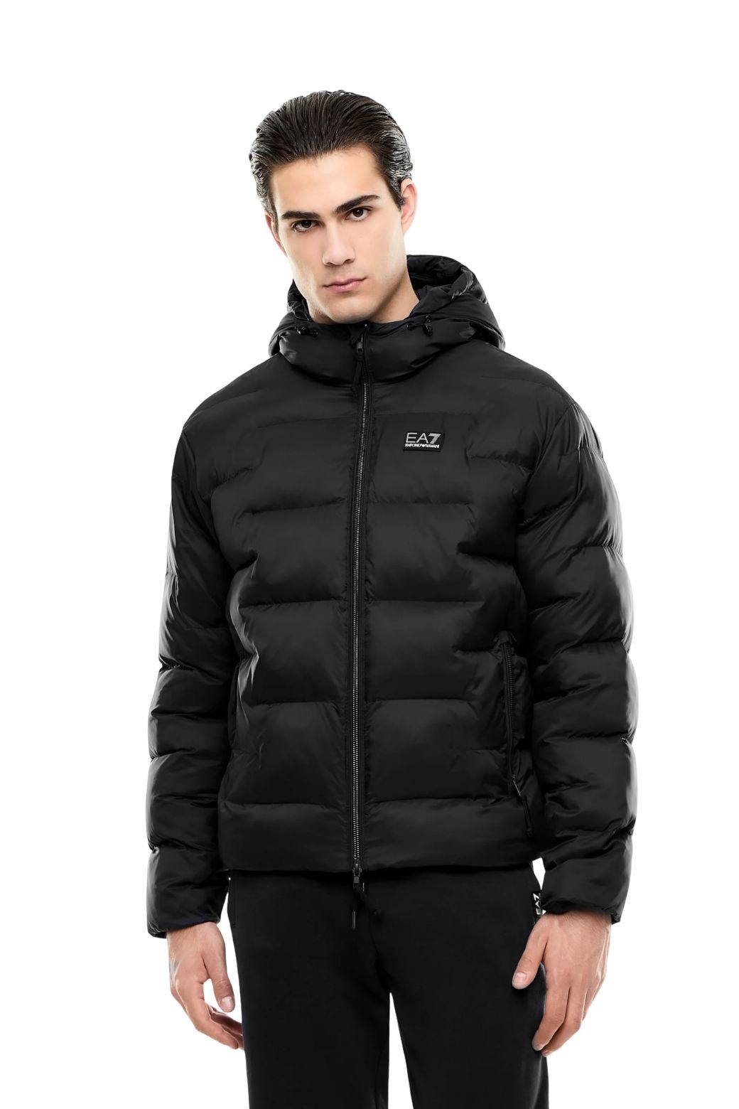 Abrigo EA7 Emporio Armani Regular Fit Negro