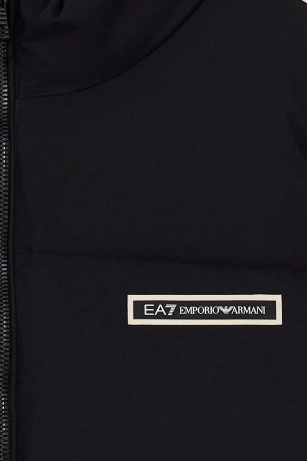 Abrigo EA7 Emporio Armani Franjas Negro