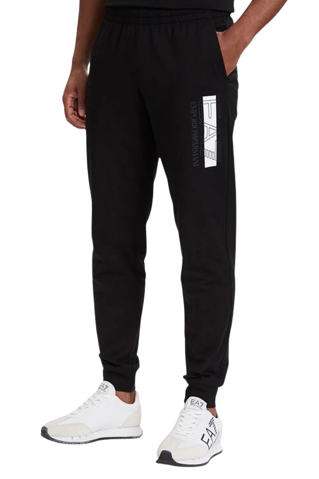 Pantalon EA7 Emporio Armani Visibility Negro y Blanco