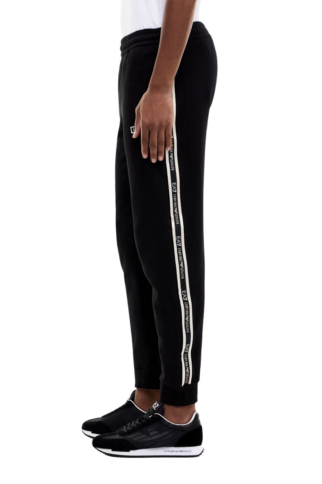 Pantalon EA7 Emporio Armani Franjas Negro