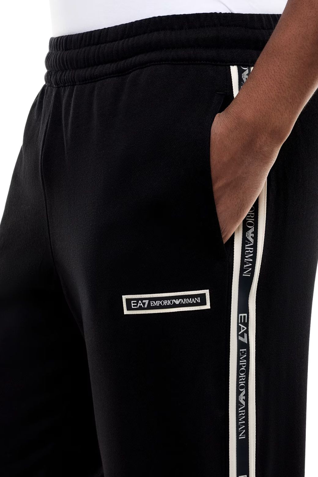 Pantalon EA7 Emporio Armani Franjas Negro