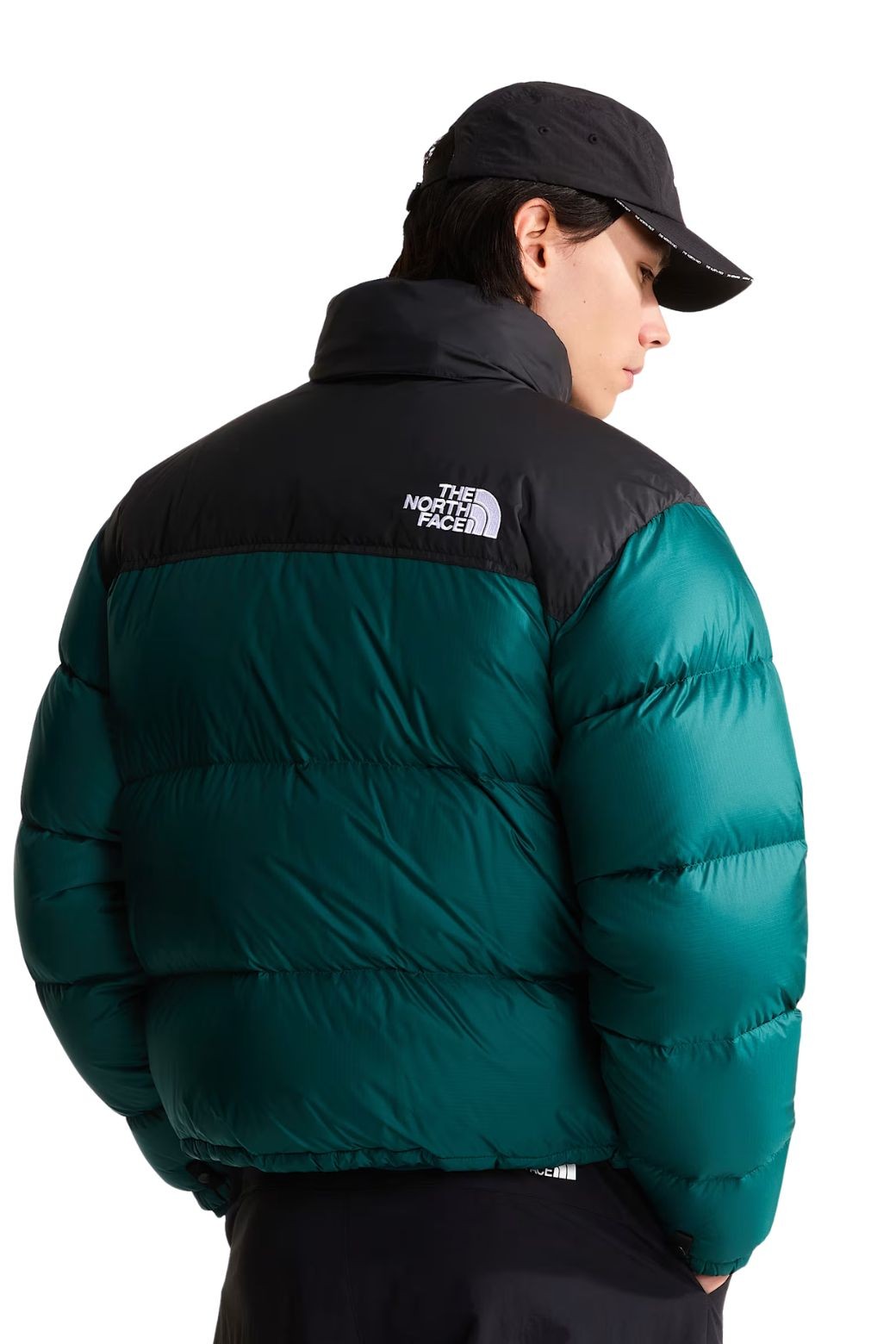 Abrigo The North Face Retro Nuptse Verde y Negro