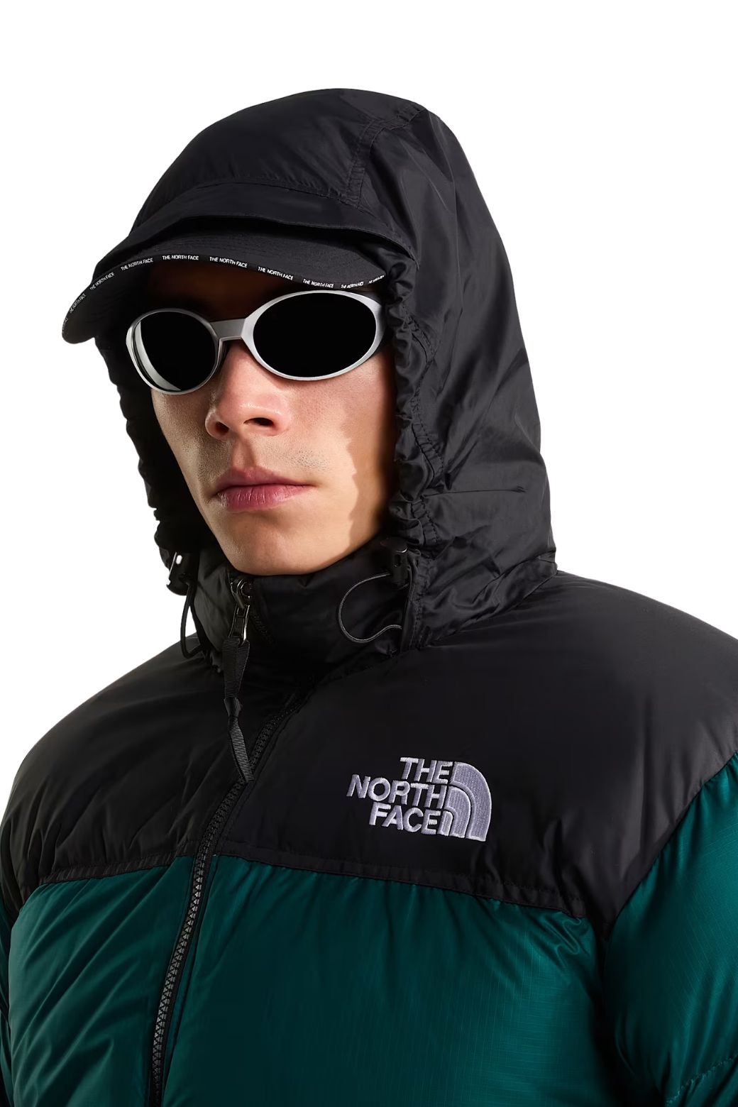 Abrigo The North Face Retro Nuptse Verde y Negro