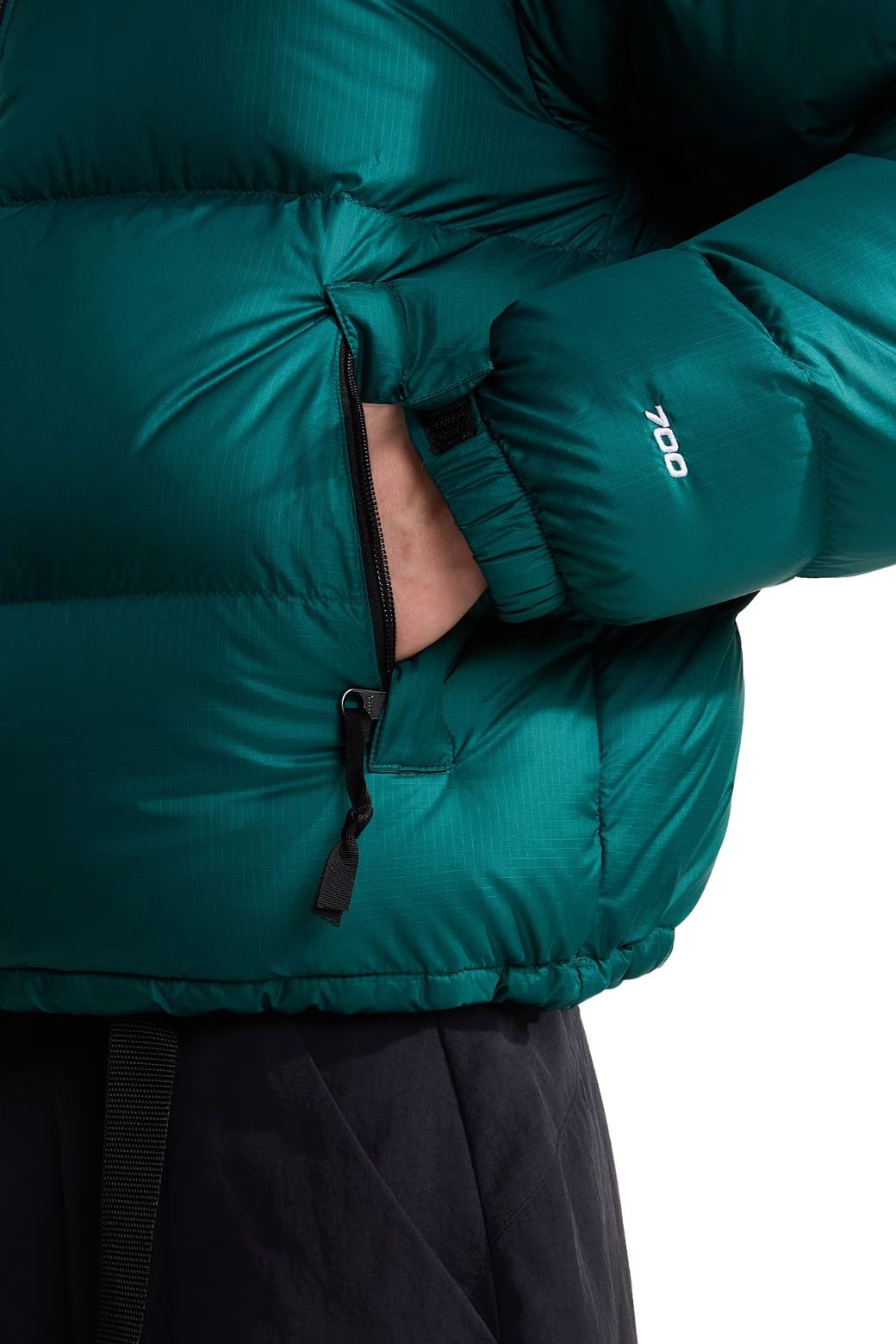 Abrigo The North Face Retro Nuptse Verde y Negro