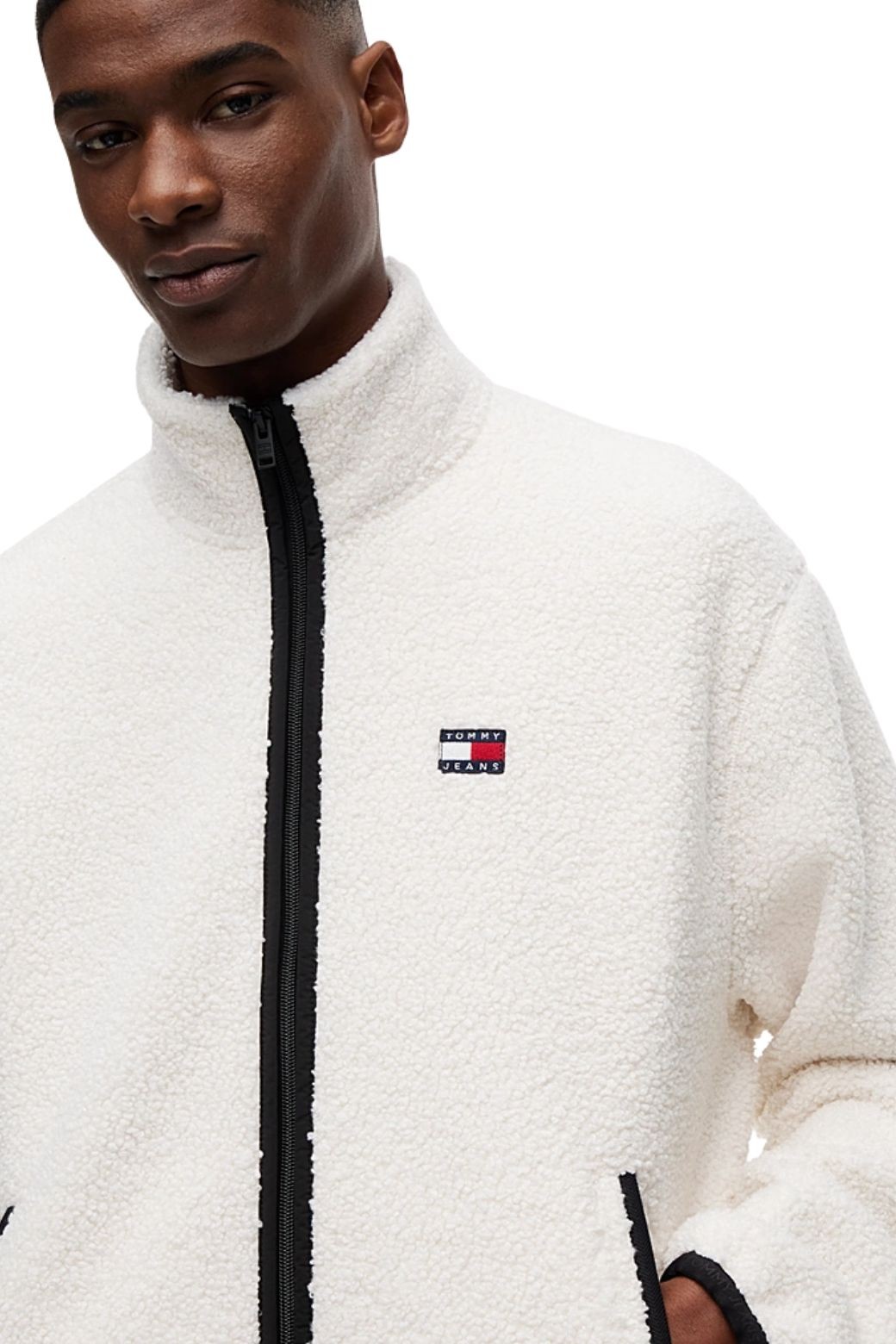 Abrigo Tommy Jeans Badge Relaxed Blanco