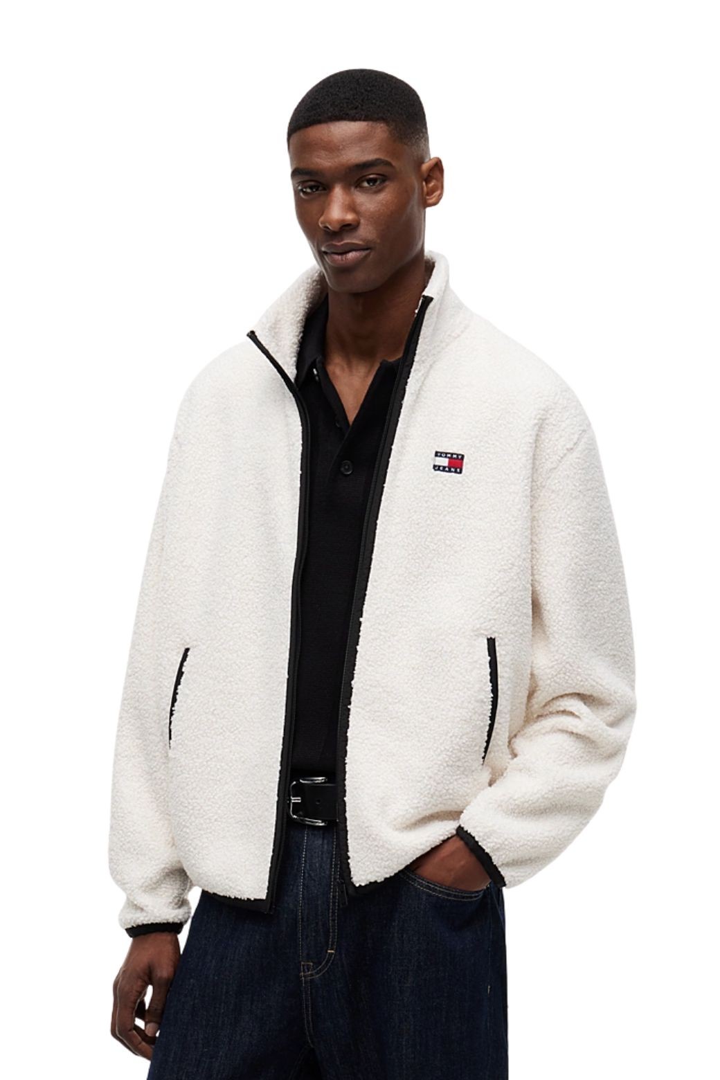 Abrigo Tommy Jeans Badge Relaxed Blanco