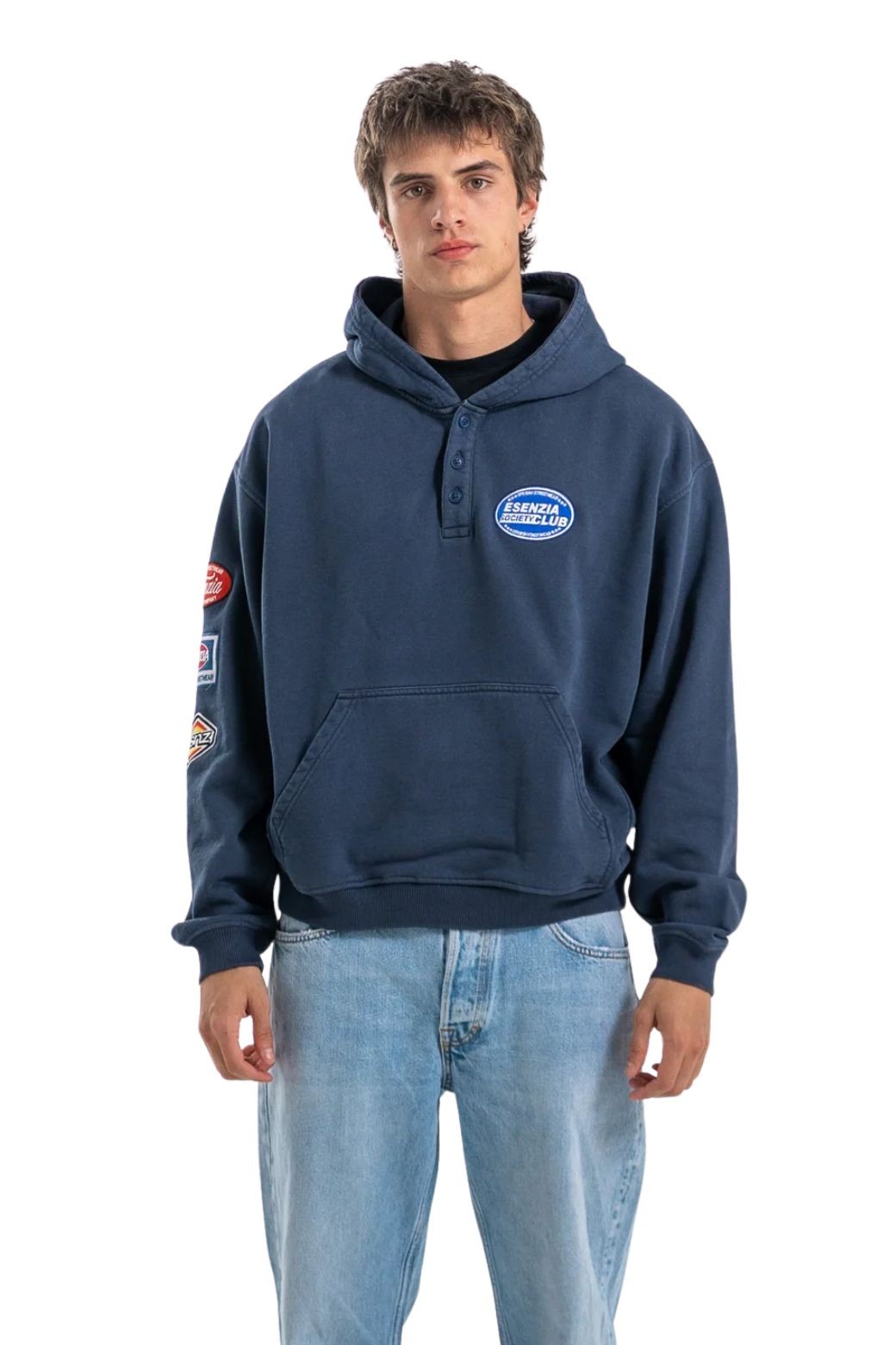 Sudadera Esenzia Buttons Azul