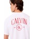 Camiseta Calvin Klein Back Logo Blanca y roja