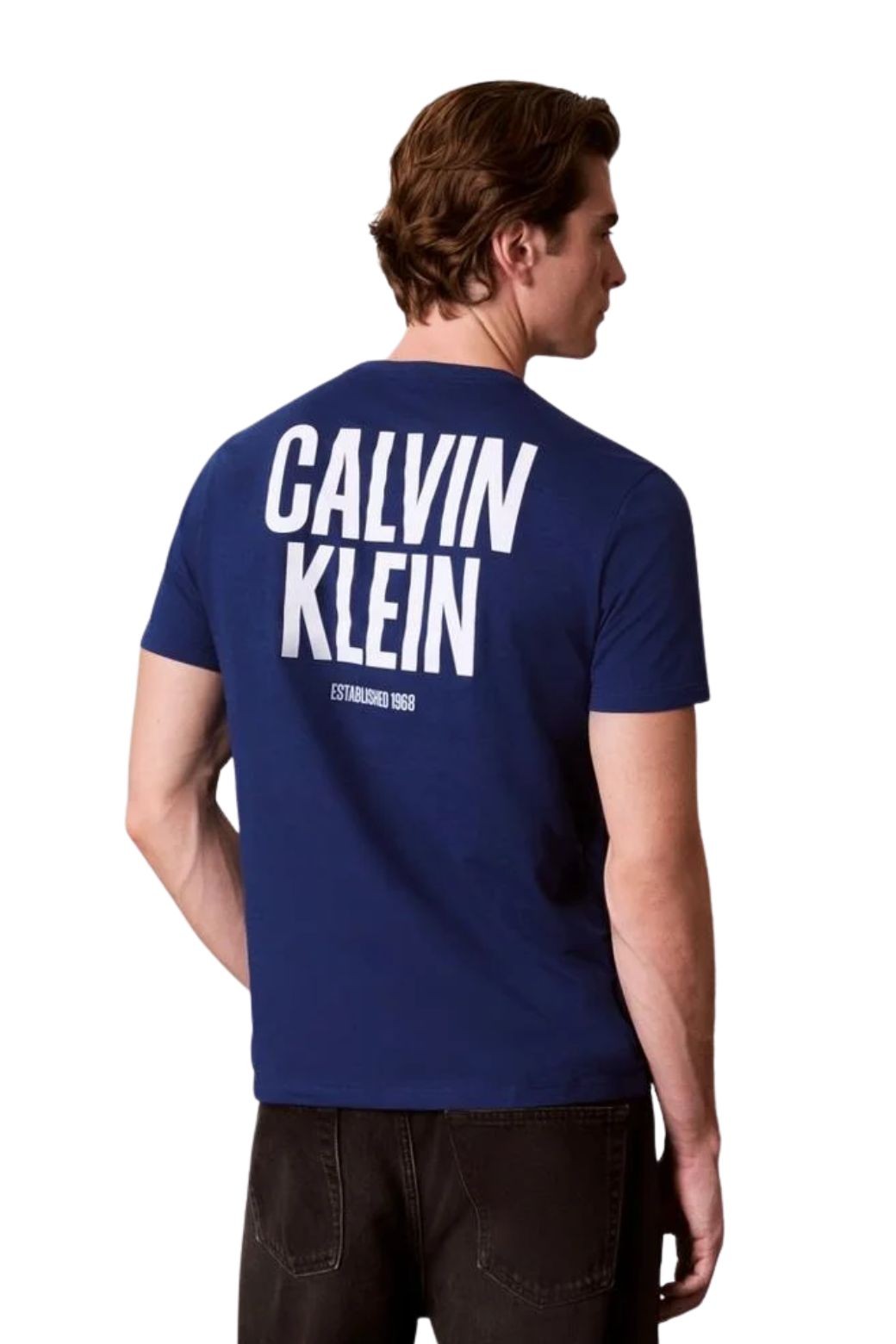 Camiseta Calvin Klein Block Font Azul