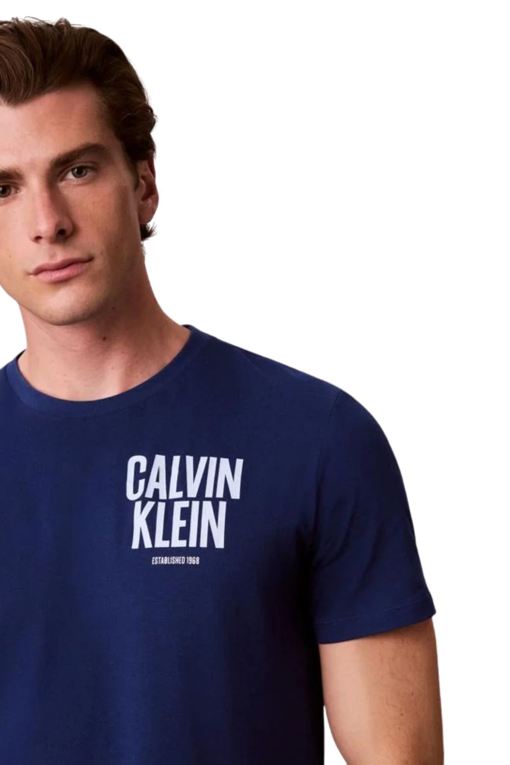 Camiseta Calvin Klein Block Font Azul