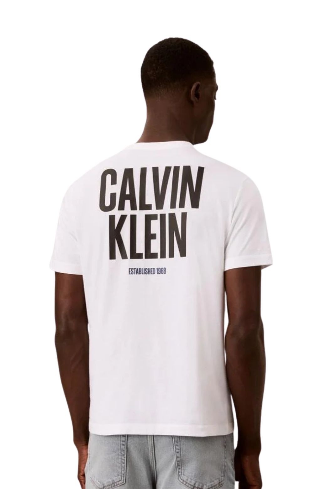 Camiseta Calvin Klein Block Font Blanca