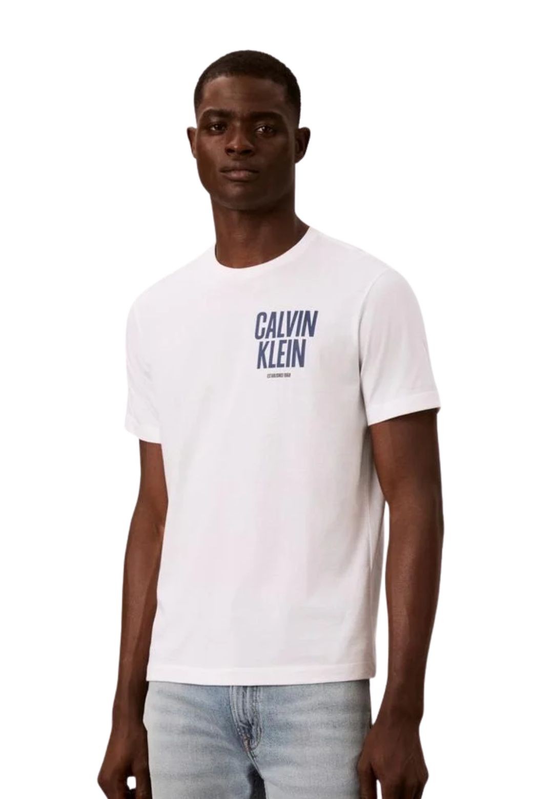 Camiseta Calvin Klein Block Font Blanca