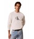 Sudadera Calvin Klein Monograma Beige