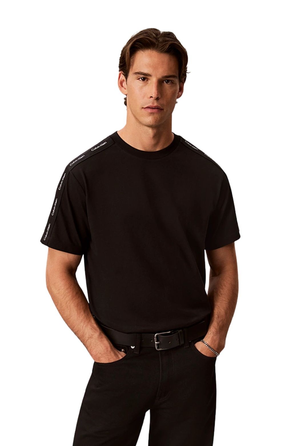 Camiseta Calvin Klein Franjas Negro
