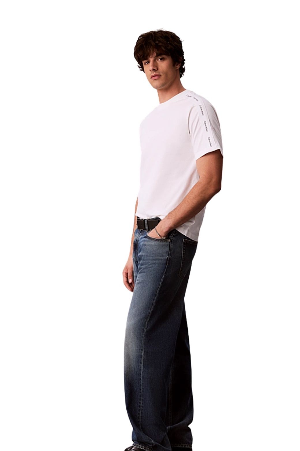 Camiseta Calvin Klein Franjas Blanca