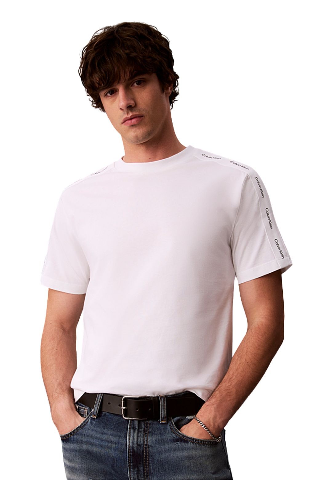 Camiseta Calvin Klein Franjas Blanca