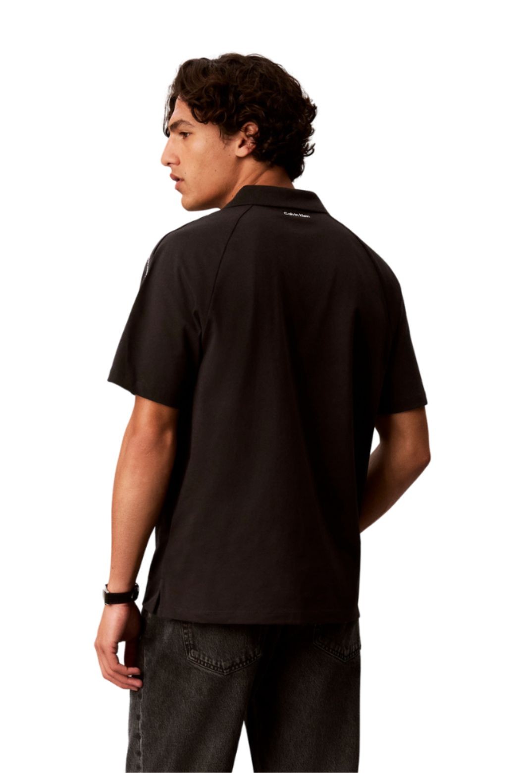 Polo Calvin Klein Franjas Negro