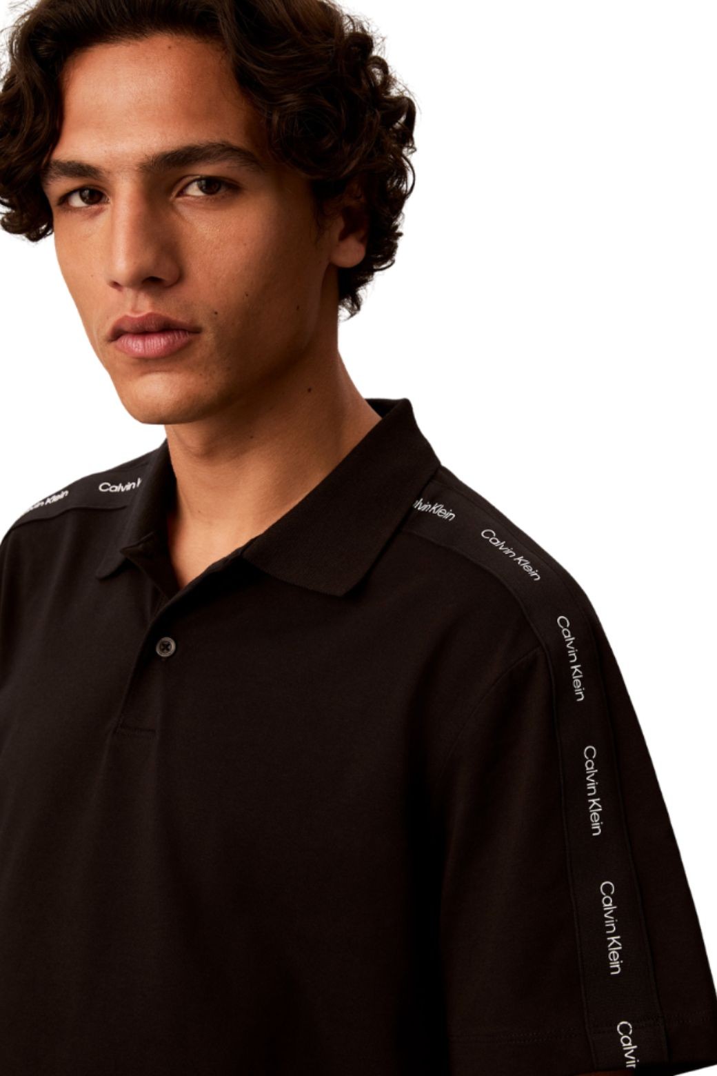 Polo Calvin Klein Franjas Negro