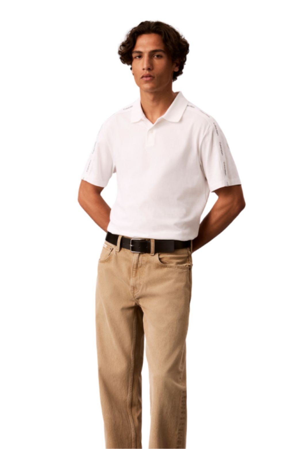 Polo Calvin Klein Franjas Blanco