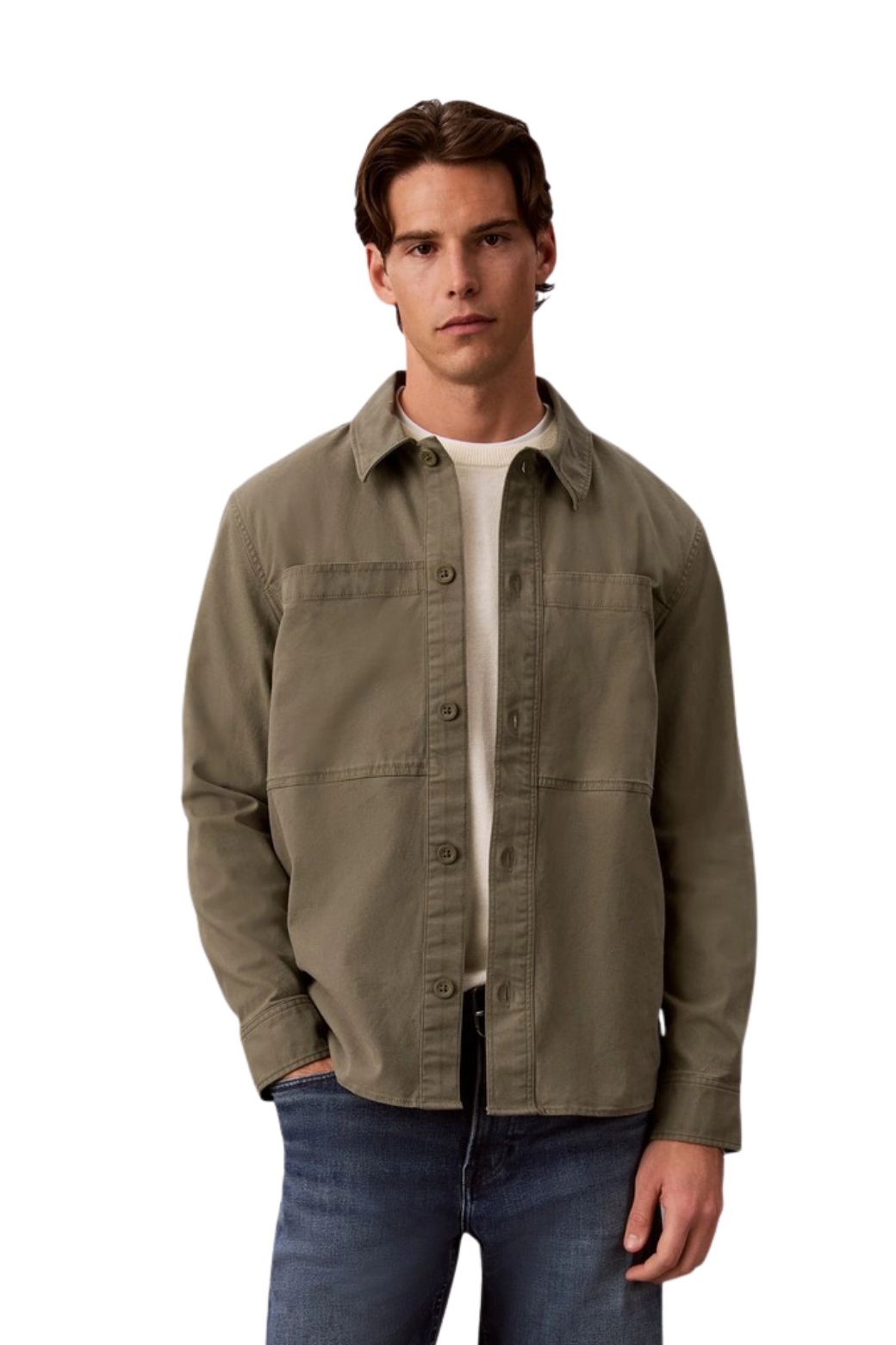 Sobrecamisa Calvin Klein Washed Kaki