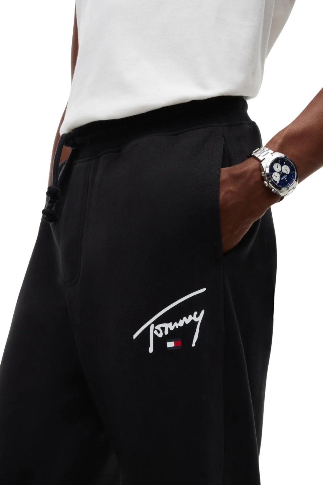 Pantalon Tommy Jeans Signature Negro