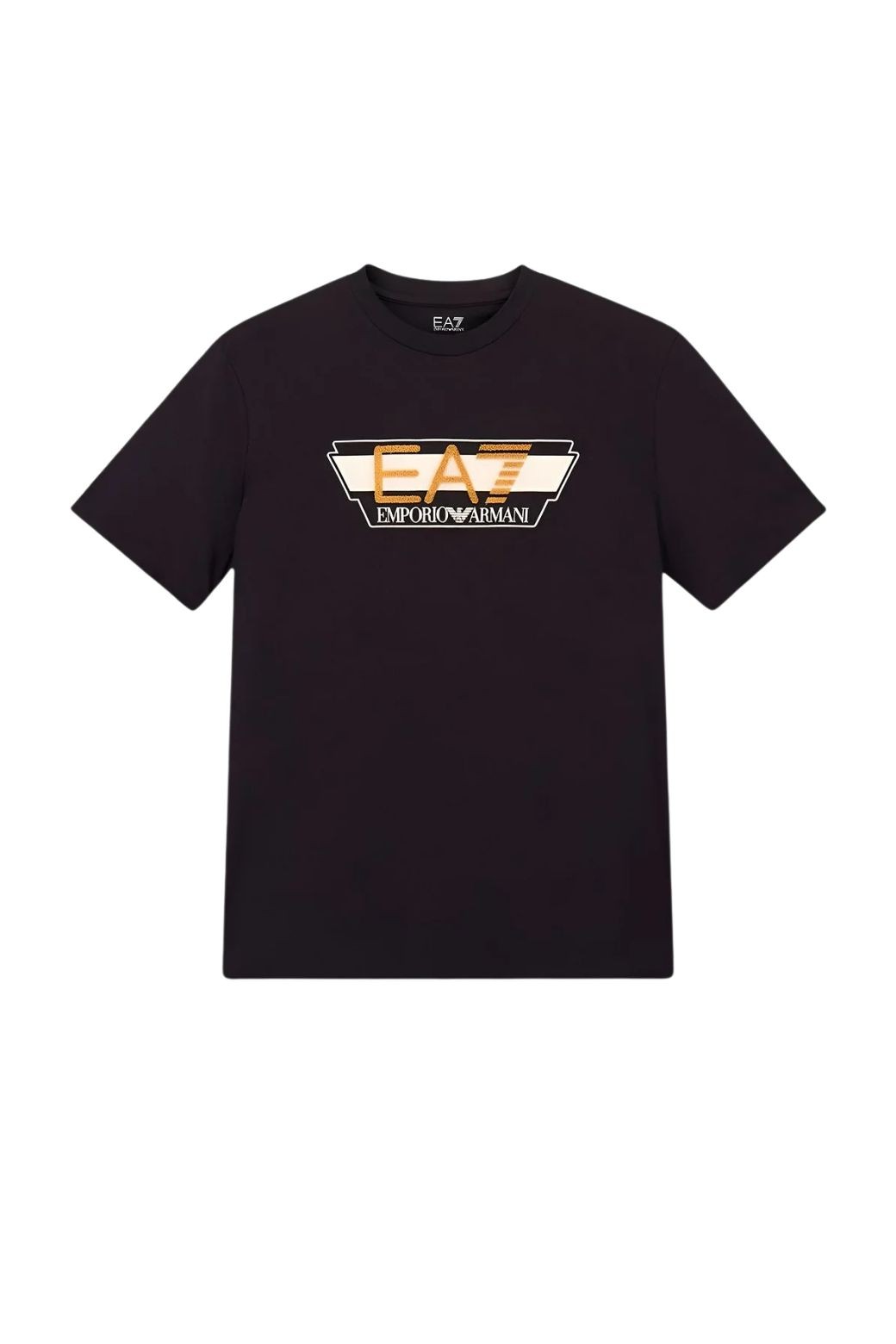 Camiseta EA7 Emporio Armani Visibility Negra y Naranja