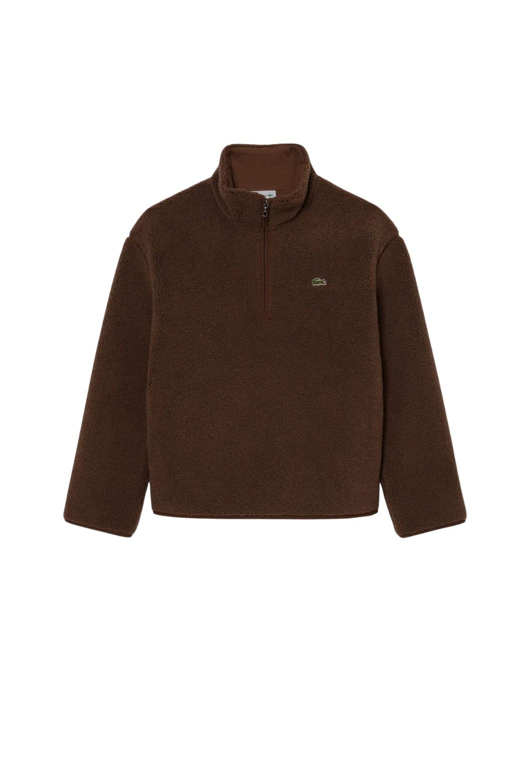 Abrigo Lacoste Half-zip Marron
