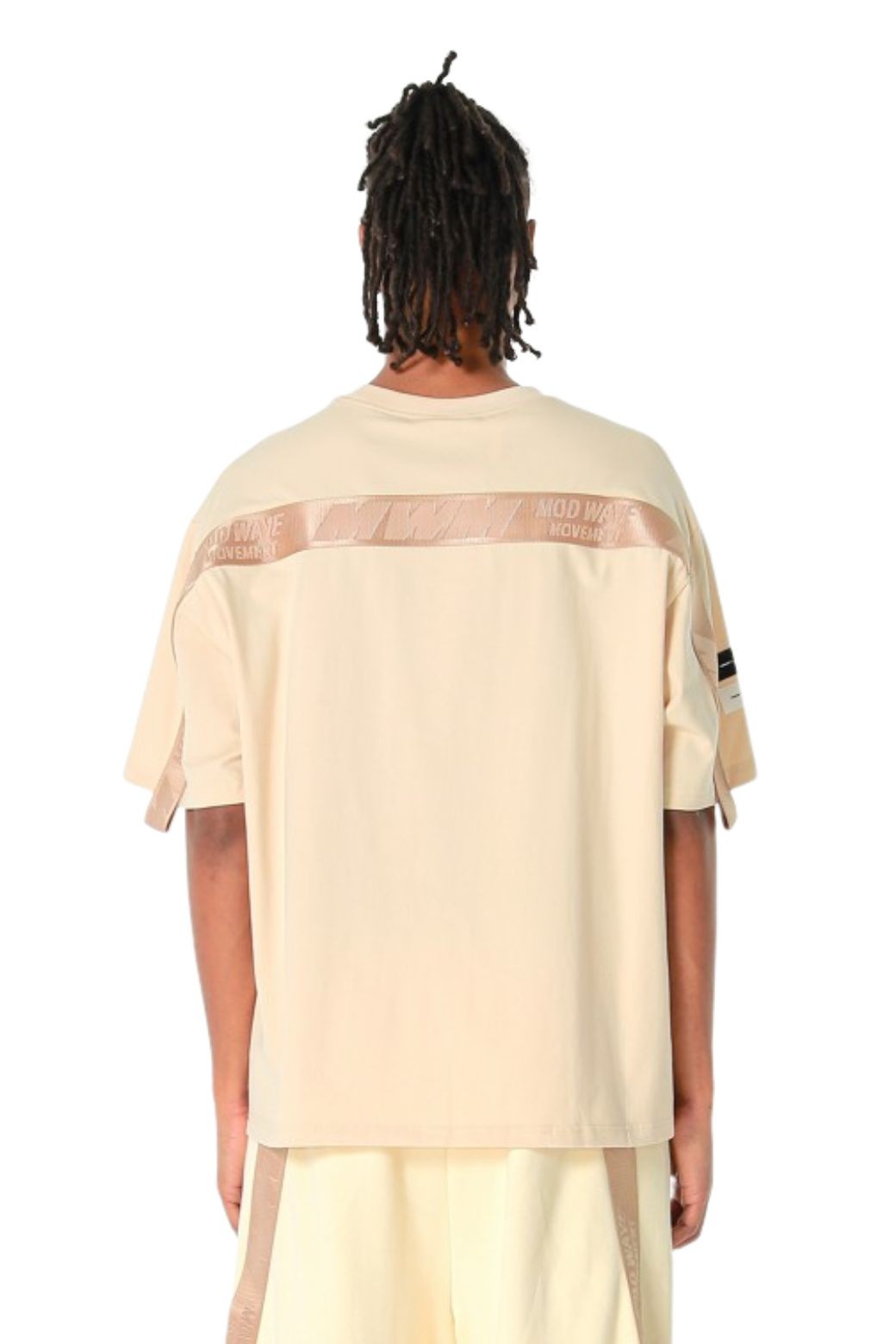 Camiseta MWM Tiras Beige