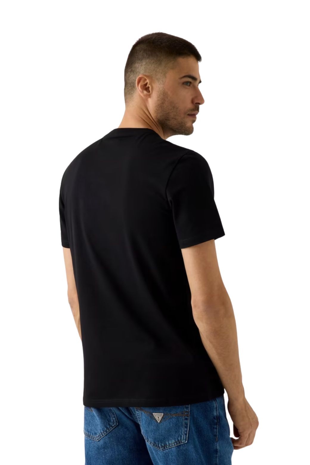 Camiseta Guess Triangle Logo Negra