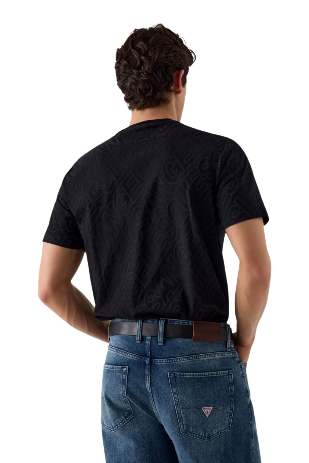 Camiseta Guess Multilogo Negra