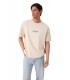 Camiseta Guess Small Logo Beige