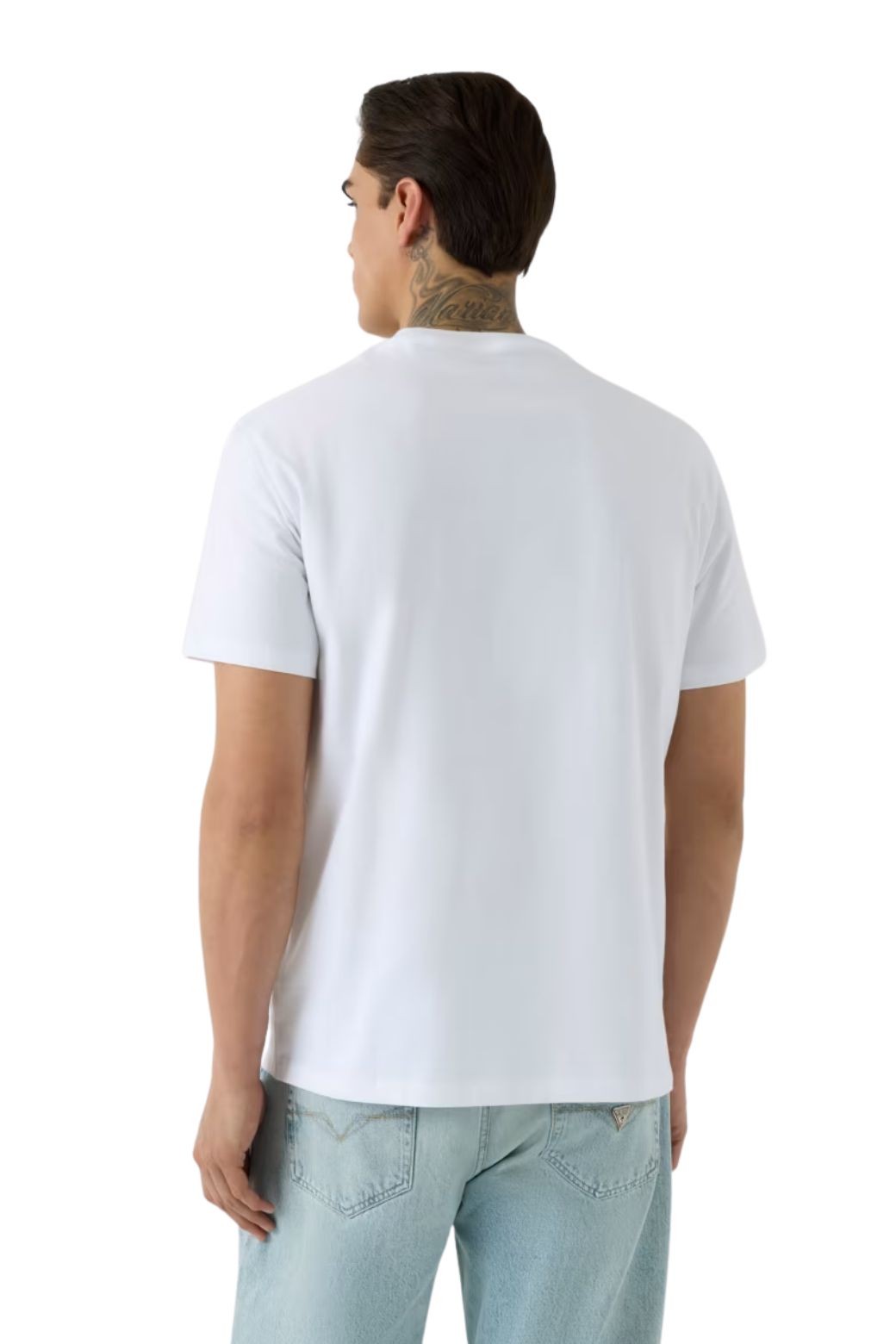 Camiseta Guess Triangle Leave Blanca